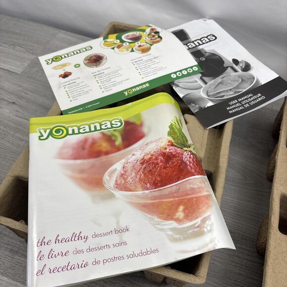 Brand New In Box Yonanas Frozen Treat Dessert Maker with Recipes Black/White - Picture 10 of 11